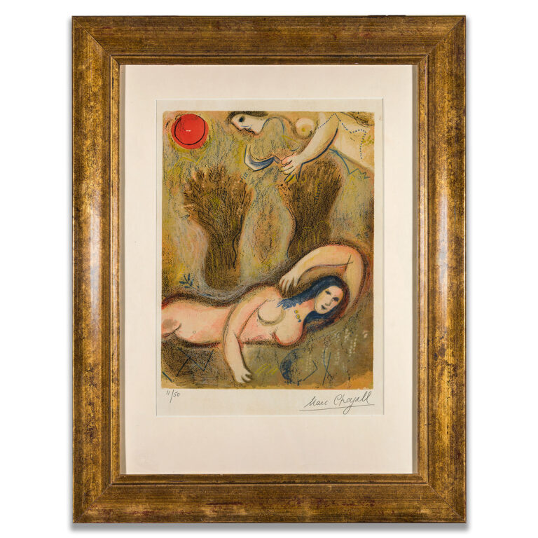 Marc Chagall - Booz de Réveille et Voit Ruth, Original Artwork | Rahamim Fine Art Gallery