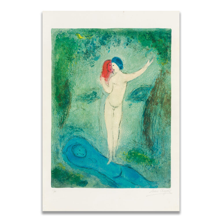 Marc Chagall - Chloe's kiss, Original Artwork | Rahamim Fine Art Gallery