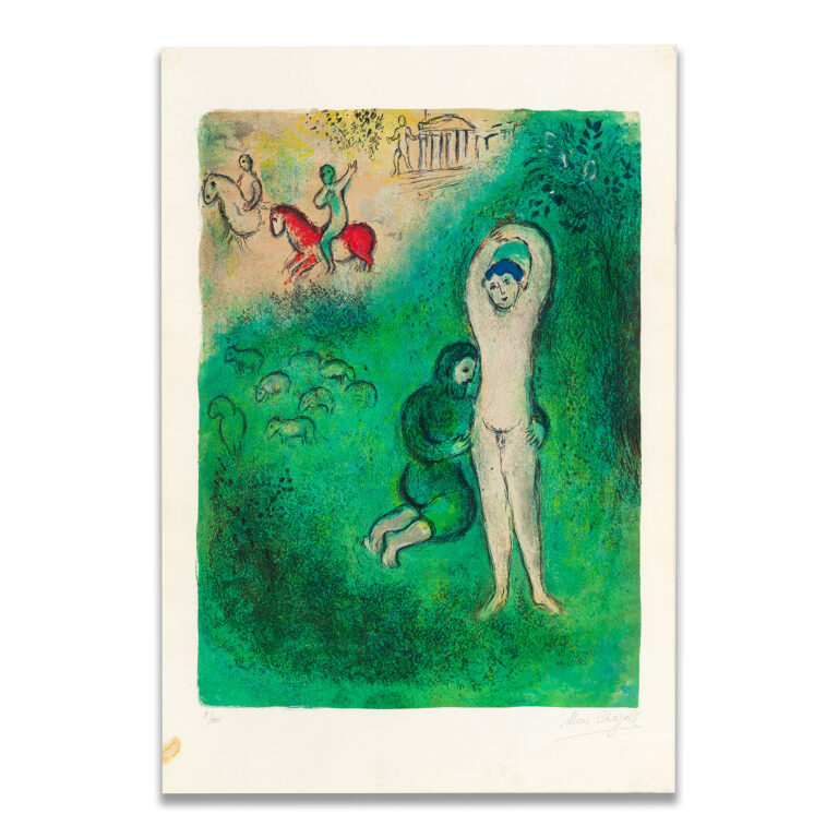 Marc Chagall - Daphnis and Gnathon, Original Artwork | Rahamim Fine Art Gallery