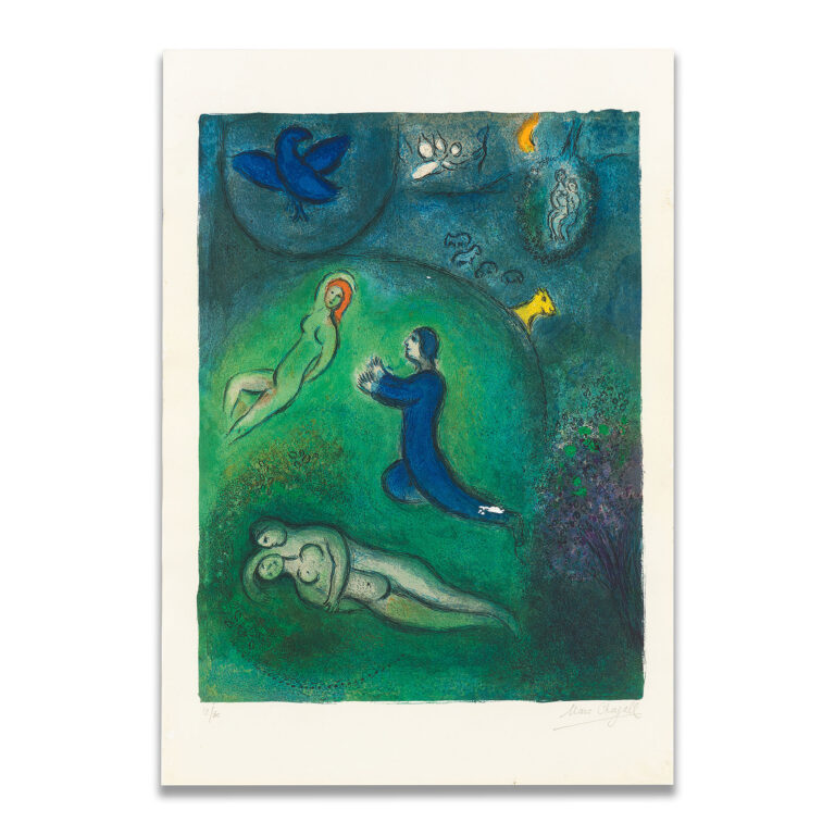 Marc Chagall - Daphnis et Lycénio, Original Artwork | Rahamim Fine Art Gallery