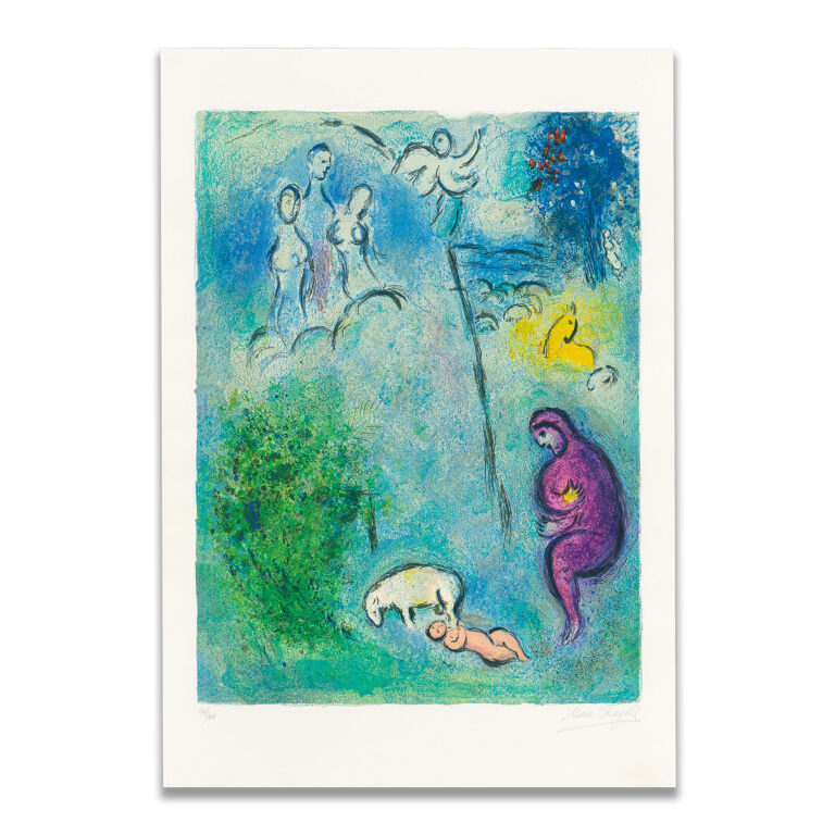 Marc Chagall - Découverte de Chloé par Daphnis, Original Artwork | Rahamim Fine Art Gallery