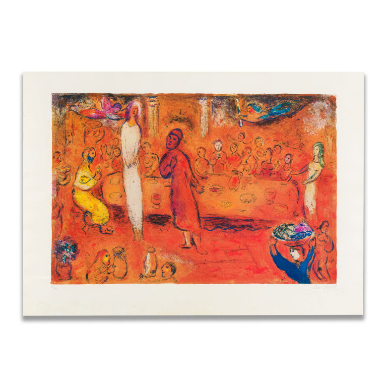 Marc Chagall - Le Repas chez Dryas, Original Artwork | Rahamim Fine Art Gallery