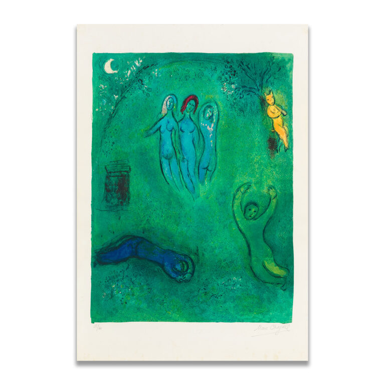 Marc Chagall - Le songe de Daphnis et les nymphes, Original Artwork | Rahamim Fine Art Gallery