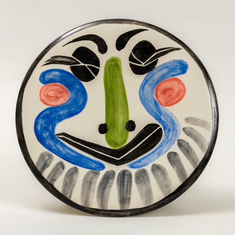 Pablo Picasso - Visage no 179, ceramic plate, available at Rahamim Fine Art Gallery