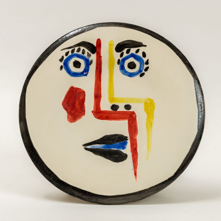 Pablo Picasso - Visage no 192, ceramic plate, available at Rahamim Fine Art Gallery