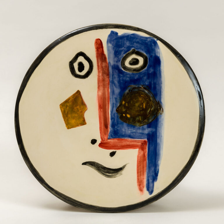 Pablo Picasso - Visage no 193, ceramic plate, available at Rahamim Fine Art Gallery